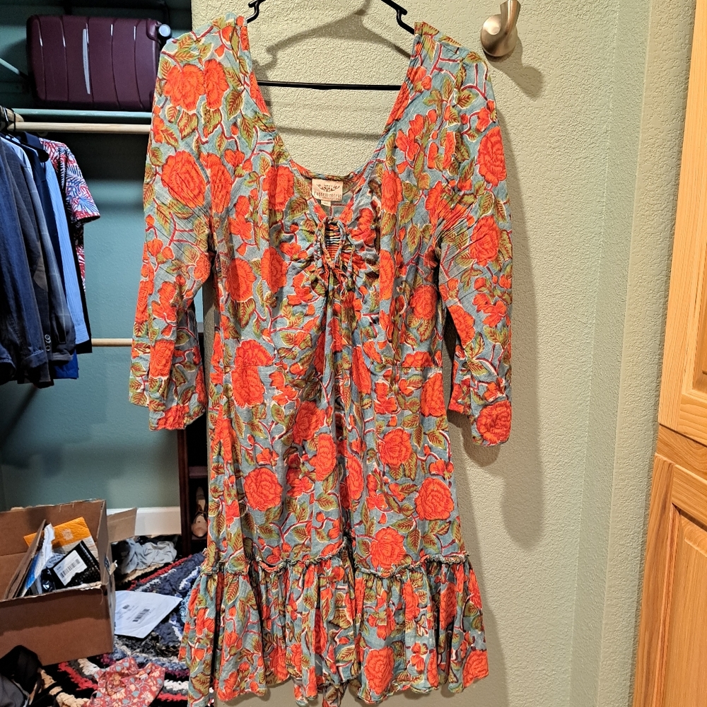 XL Passementrie Santa Fe Floral Mini Dress